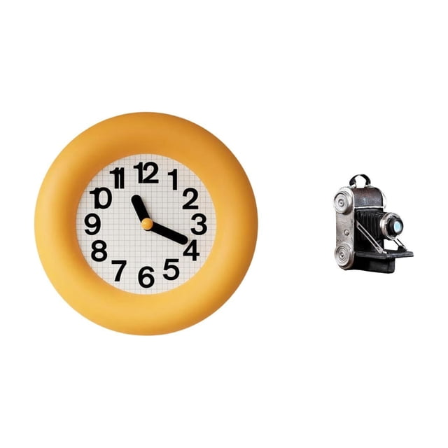 Reloj De Pared Silencioso Contemporáneo Y Singular Estatua De Cámara De Resina, Adorno Para Cocina, Comedor, Dormitorio, Armarios, Bar, Decoración Familiar