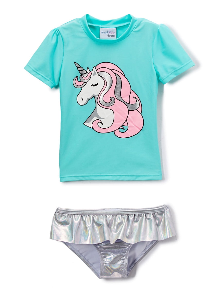 unicorn rash guard swimsuit