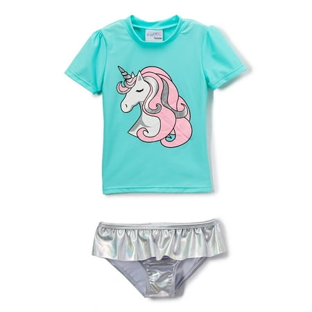 Freestyle Revolution Unicorn Rashguard Tankini Swimsuit (Baby Girls & Toddler (Best Post Baby Swimsuits)