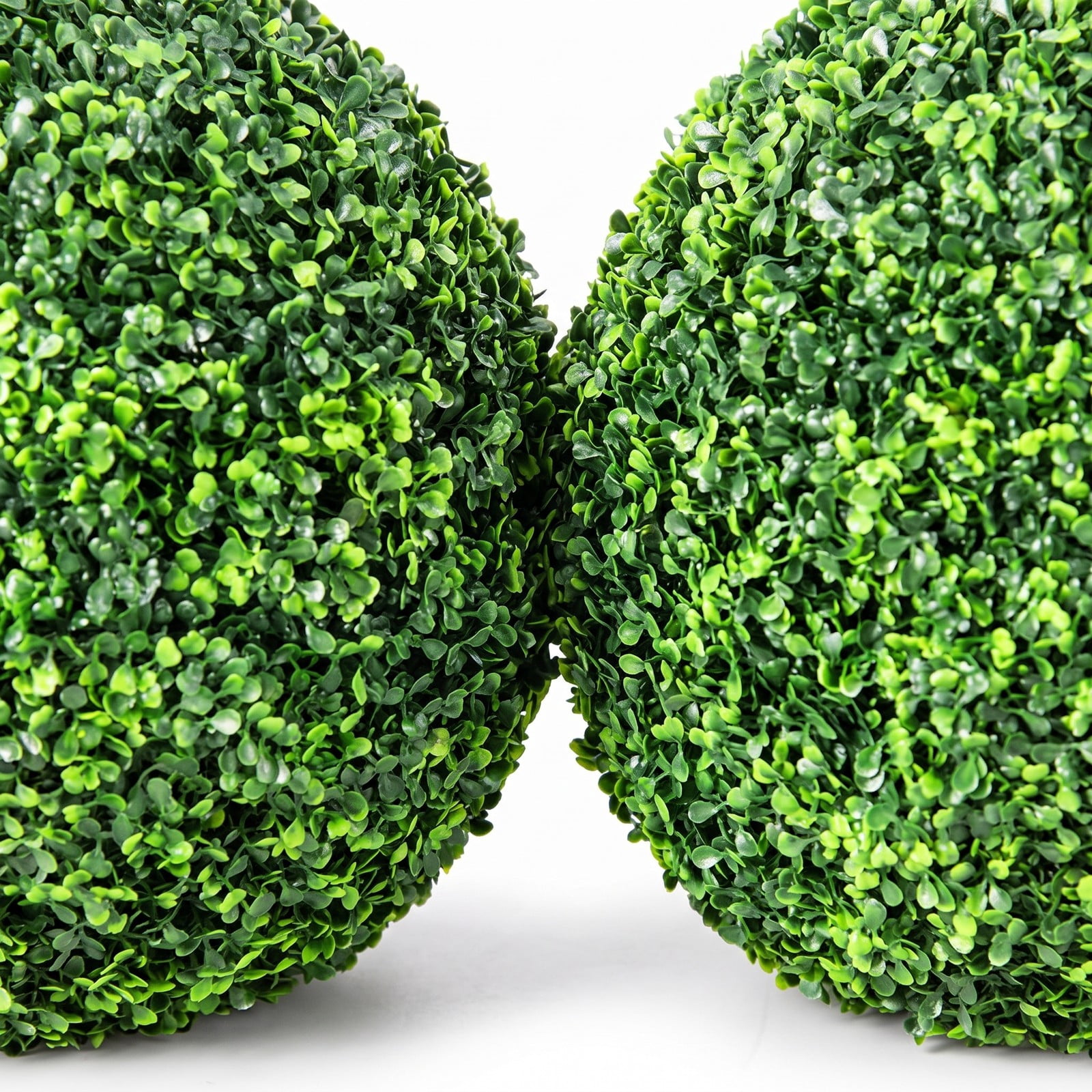 ALPULON 2 Pieces 19 Inch Artificial Topiary Balls Faux Boxwood Ball Plants UV Protected Fade Resistant Greenery for Indoor Outdoor Home Office Doorway Decor, Green