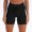 Black, variant on Hrsba High Waisted Yoga Shorts for Women Stretchy Fabric Workout Gym Running Summer Casual Active Bottoms