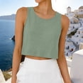 thumbnail image 7 of Crop Tops for Women Tank Summer Casual Sleeveless Loose Fit Basic Shirts Fashion 2026 by Yigetop Light green XL, 7 of 7