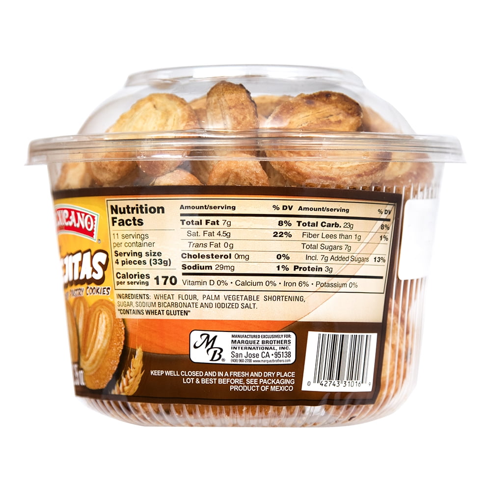 El Mexicano Orejitas, Puff Pastry Cookies, 12.35 oz