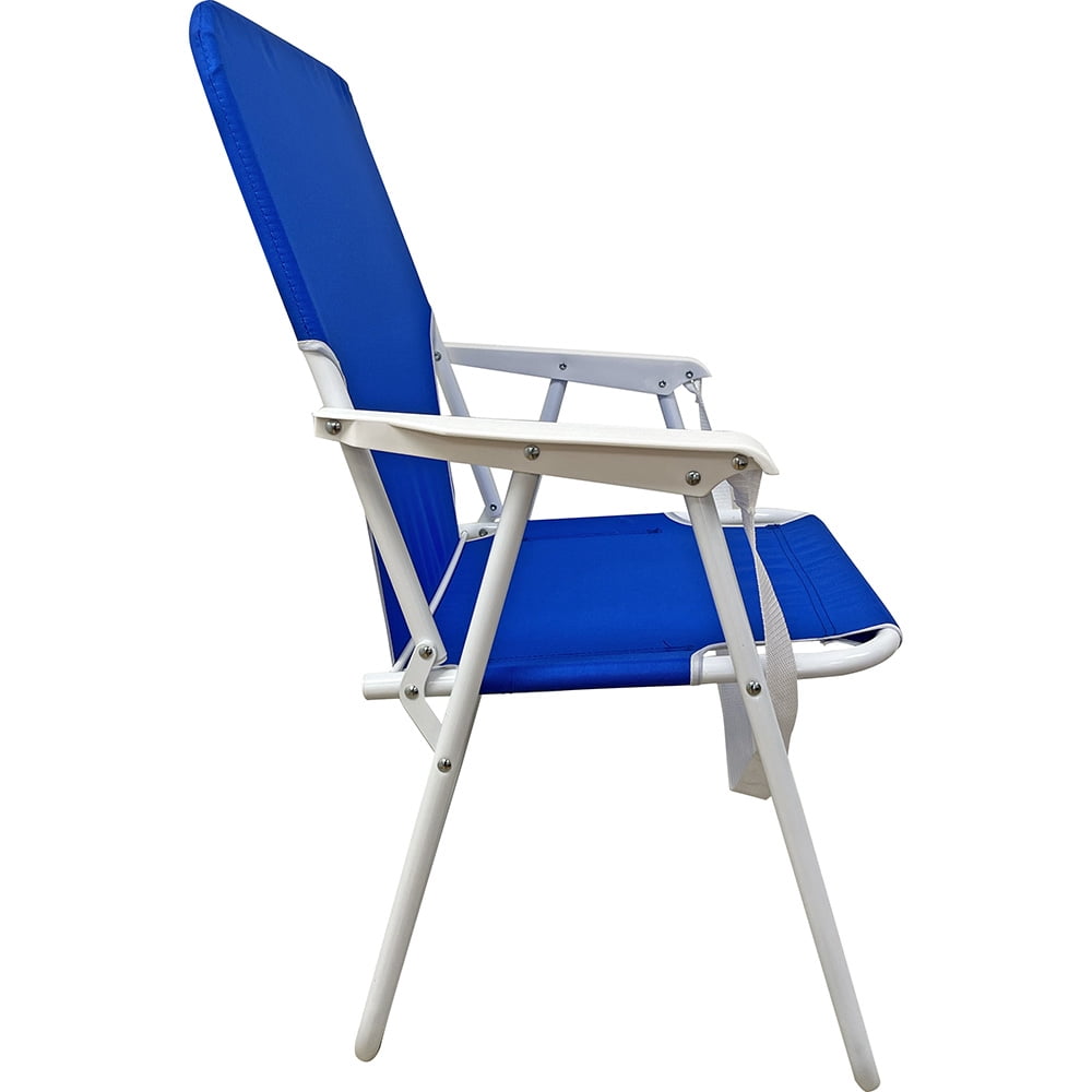 Rio Wave Beach 1-Position Beach Chair, Solid Blue, 190lbs Capacity
