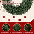thumbnail image 5 of Costway 60” Large Artificial Christmas Wreath Set of 2 with 200 LED Lights 680 Branch Tips, 5 of 11