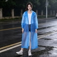 thumbnail image 2 of Yhmxh Unisex Rain Poncho EVA Raincoat with Drawstring Hood and Elastic Cuffs, Reusable Waterproof Rain Jacket with Button Closure, Lightweight Long Raincoats for Commuting Walking Travel Cycling, 2 of 6