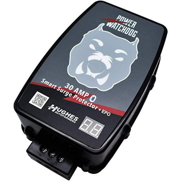 Hughes Autoformers PWD30-EPO-H Power Watchdog Smart Bluetooth Surge Protector Plus EPO with Auto Shutoff - 30 Amp Hardwire Version