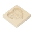thumbnail image 3 of Wooden Cookie Mold With Rose And Leaves Design For Baking Reusable & Easy Clean Beechwood Biscuit Press Stamp, 3 of 6