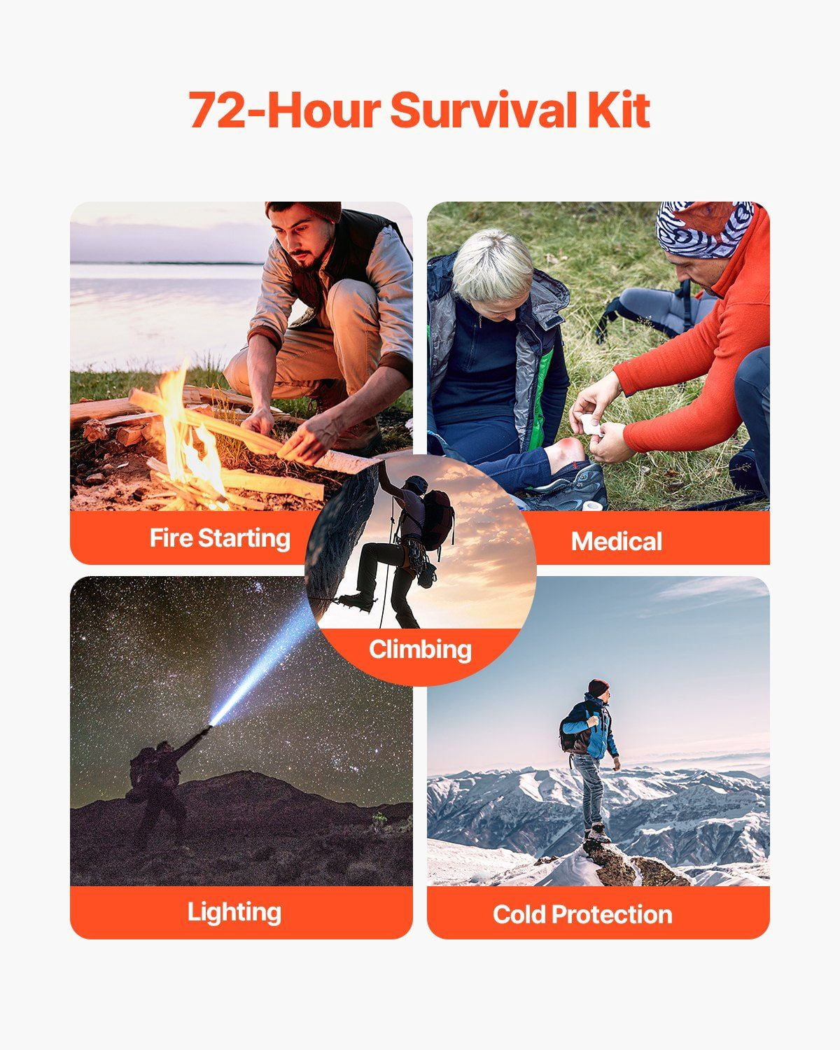 250 Piece 600D Nylon Trauma First Aid Kit Survival Gear for Camping Hiking Hunting Outdoor Adventure Emergency