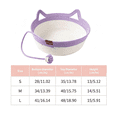thumbnail image 3 of Cat Bed, Cat Beds for Indoor Cats, Woven Rope Pet Bed, Kitten Bed for 10 Lbs and Under, 41Cm Diameter All-Season Two-Tone Cotton Rope Round Basket Cat House, Breathable Non-Slip, 3 of 7