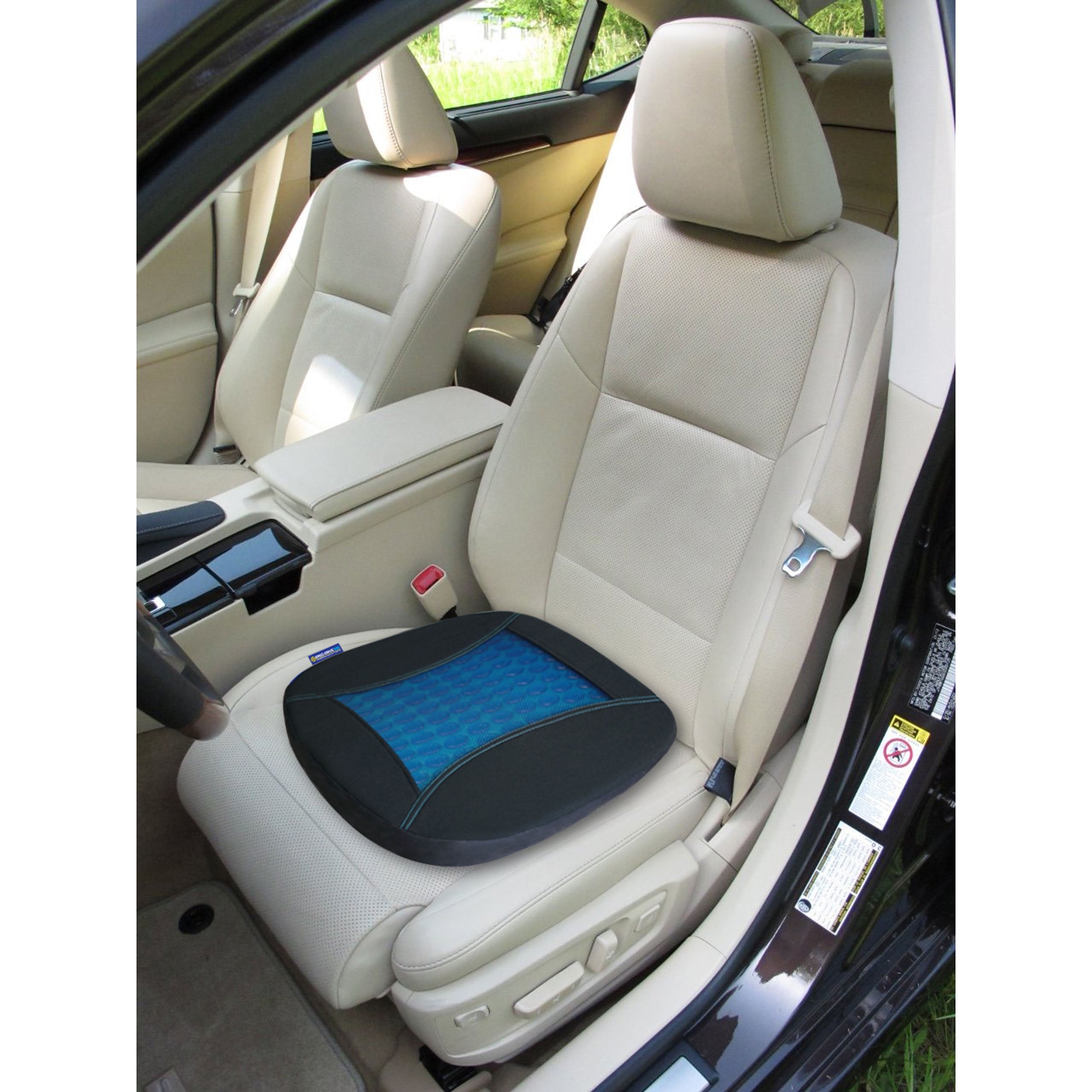 SWISS DRIVE CAR SEAT CUSHION WITH MEMORY FOAM AND COOLING GEL