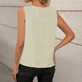thumbnail image 7 of Duoif Womens Tank Tops V-Neck Business Tank, Cotton Linen Camisole Blouse Going Out Tops for Women Light Yellow M, 7 of 7