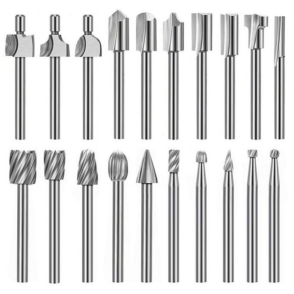 20Pc Router Carbide Engraving Bits for Router Bit Set 1/8 Inch