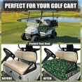 thumbnail image 4 of Yuyamidu Candy Canes Golf Cart Seat Covers Poinsettia Golf Cart Seat Towel Blanket with 4 Front Pockets Club Car Cushion Covers Golf Cart Accessories, Green Christmas, 4 of 7