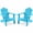 Turquoise, variant on Furnibear Set of 2 Kids Adirondack Chairs with Tilted High Backrest and Widened Armrests for Outdoor Porch Backyard and Poolside, Turquoise