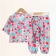 thumbnail image 1 of Conjunto de pijamas de seda para niños, traje de aire acondicionado de algodón Artificial de verano, ropa de hogar de seda de algodón para niños, conjunto de dos piezas para niños Cl, 1 of 5