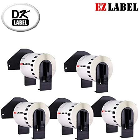 Étiquette de Film Continu DK2212 de 5 Rouleaux Compatibles 2,4 Po x 50 Pi (62 Mm x 15,2 M)