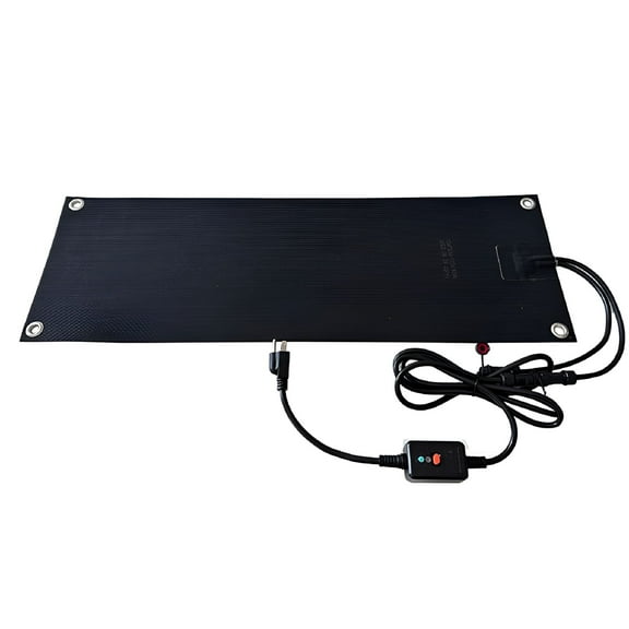 HIBIBUD Heated Snow Melting Mats for Stairs-Heated Outdoor Mats-Electric Snow Melting Mats for Winter Snow Removal-De-Icing Mats Snow and Ice Melting Mats and No-Slip Stair Heating Mats (10" x 48")