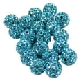 thumbnail image 2 of Jiaroswwei 20Pcs 10mm Czech Rhinestones Pave Clay Round Disco Ball Spacer Beads, 2 of 8