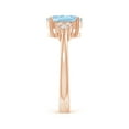 thumbnail image 3 of ANGARA Natural Solitaire Oval 1.5 ct Aquamarine and Diamond Promise Ring in 14K Rose Gold for Women (Size-9x7mm) | March Birthstone, Anniversary, Jewelry Gift for Women | Natural Aquamarine Ring, 3 of 8