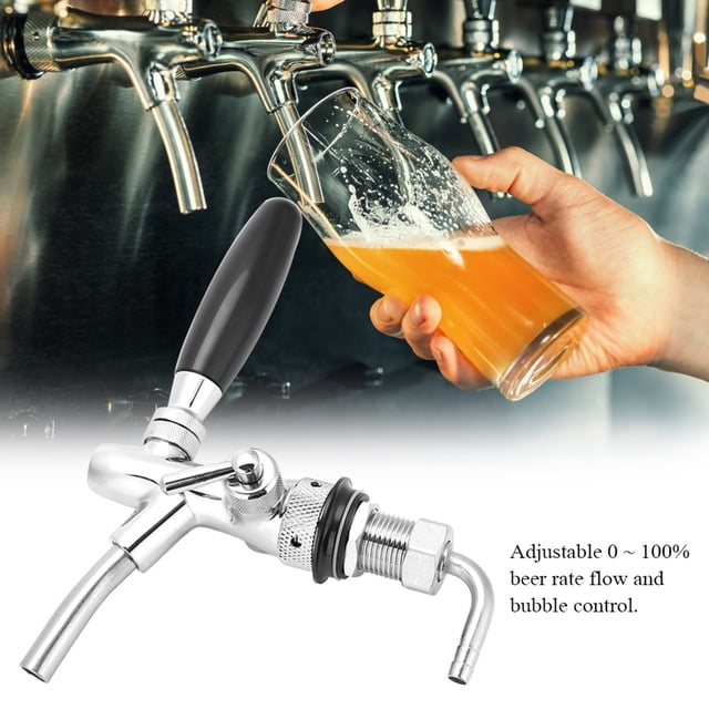 Robinet de Distributeur de Bière Réglable en Acier Inoxydable G5/8 pour Bar à Domicile