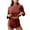 Red, variant on ZVNAΖH Cotton Linen Pajamas for Women Set, Loungewear Sets for Women 2 Piece, Crew Neck Top and Drawstring Shorts, Winter Saving Loose Fit Sleepwear Set