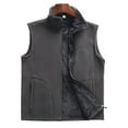 thumbnail image 5 of Men's Full-Zip Lightweight Polar Fleece Vest Outerwear with Pockets Warm Winter Sleeveless Jacket Casual, 5 of 8