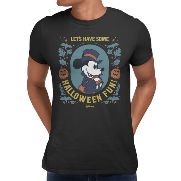 Disney Mickey Mouse Halloween Vampire Mickey Men's T Shirt (Black, S-XXXL)