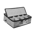 thumbnail image 4 of Café Caja de almacenamiento Caza de vidrio Caja de la cremallera Ventana transparente Versátiles Sostenga 12 cristalería Conveniente organizador de la, 4 of 8