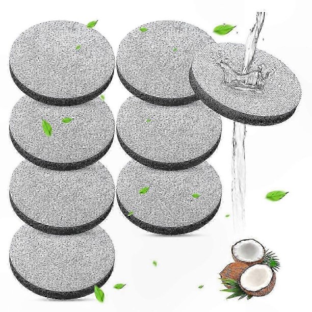 8-Pack Micro Disc Filters for Portable Water Bottles and Carafes, Replacement Water Purification System