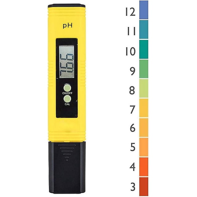 Probador de pH profesional, función de calibración automática y rango de medición de 0,00 a 14,00 para agua, hidroponía portátil, rango de medición de piscina