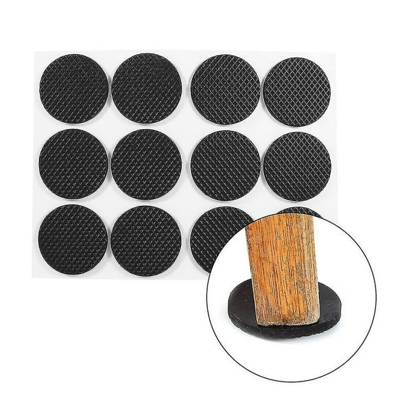 Non-slip Self-adhesive Rubber Feet Pads Black Funiture Chair Pads Protector Floor Protectors-Round 30pcs-Quantity
