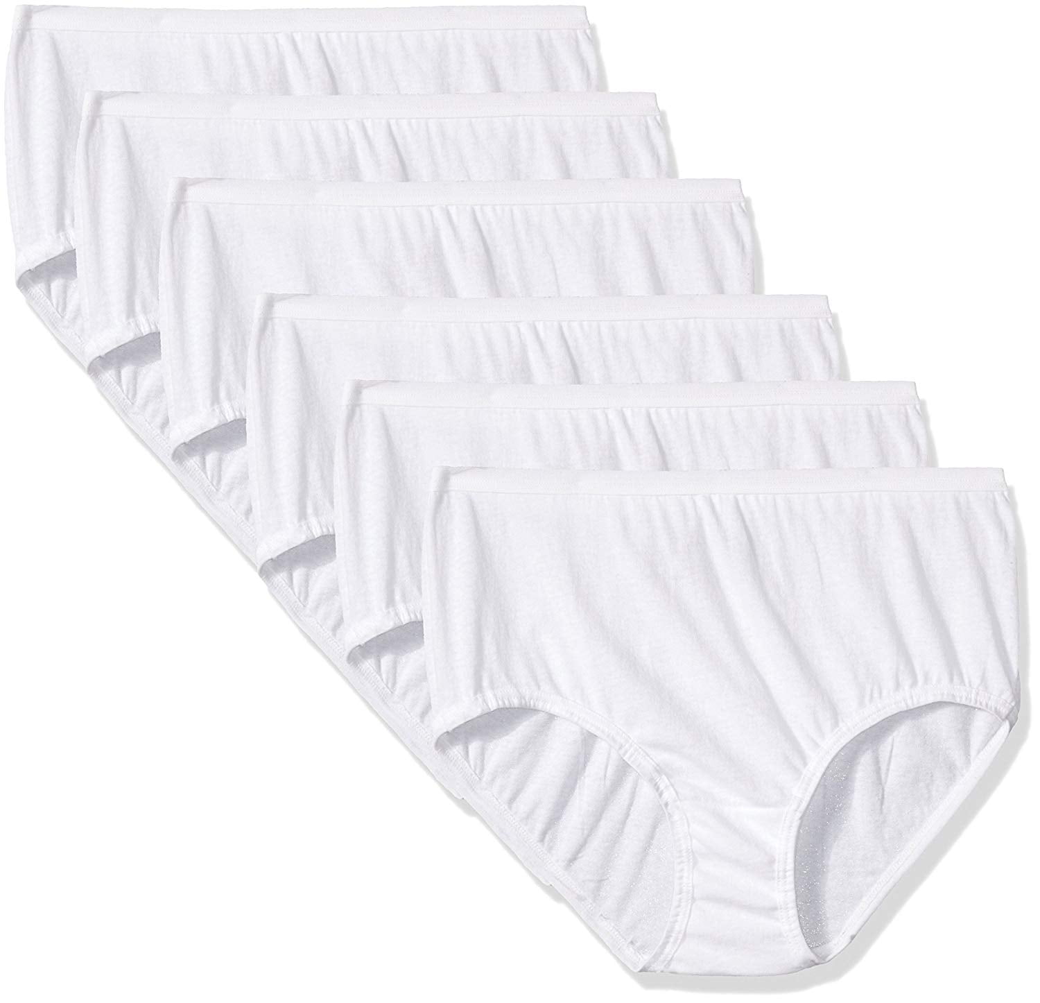Photo 1 of Fruit of the Loom Girls 6 Pack White Cotton Briefs, 8, White