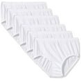 thumbnail image 5 of Fruit of the Loom Girls' Cotton White Brief Underwear, 6 Pack, Sizes 4-14, 5 of 9