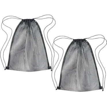Heavy Duty Mesh Drawstring Bag - Nylon Sports Equipment Bag For Swimming & Gym