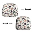 thumbnail image 4 of Goofa Black Cat And Snake Pattern 2 PCS Car Headrest Cover, Headrest Protector,Universal Interior Car Accessories, 4 of 6