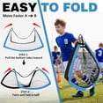 thumbnail image 6 of BOHEN 5x3ft Portable Soccer Goal for Kids Backyard with Carry Bag - Easy Folding Lightweight Fun for Outdoor Indoor Training Games for Teen Youth Adult (Blue, 5x3 FT, 1 Pack), 6 of 9