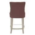 thumbnail image 6 of WestinTrends Hayes 24" Upholstered Wood Bar Stool with Tufted Back, Antique Gray/Brown, 6 of 10