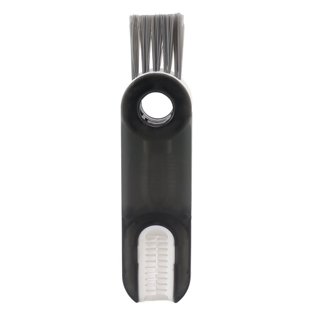 Cepillo de limpieza de grietas con tapa de taza de botella 3 en 1 Cepillo de limpieza de grietas multifuncional para pezones Gris