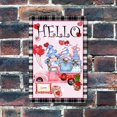thumbnail image 2 of Letreros de metal retro "Hola, amor, San Valentín", camión rojo, corazón, globo, placa de metal, divertido gnomo de San Valentín, 12 x 8, 2 of 3