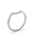 thumbnail image 2 of Spot Jewel 1.7 Ct Round Cut Diamond Ring – Lab-Created – Half Moon Eternity Style – 14K White Gold Plated – Dainty Engagement Ring Gift for Women, 2 of 4