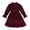 Red, variant on Tiny Cutey Little Girls Velvet Mock Neck Dress Fall Outfit Long Sleeve Ruffle A-Line Party Dress for 3-4T
