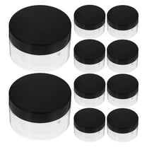 WORGEOUS 10pcs Small Round Storage Jars with Lids Wide Mouth Containers for Lotions Creams Reusable Clear Jars for Home Travel 100ML