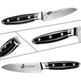 thumbnail image 2 of TUO Paring Knife - Peeling Knife&nbsp;Ultra Sharp 3.5-inch - High&nbsp;Carbon&nbsp;Stainless&nbsp;Steel&nbsp;- Kitchen Utility Knife with G10 Full Tang Handle - Black Hawk-S Knives Including Gift Box, 2 of 5