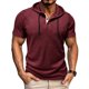 thumbnail image 1 of pstuiky camisetas de hombre, Camiseta informal de manga corta con cuello redondo y botones de color liso para hombre camisas casuales para hombre s, 1 of 8