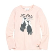 Le Chic Girl's Peach T-shirt with Gloves, Sizes 3-14 - 4/104
