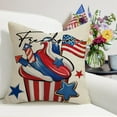 thumbnail image 4 of 4th of July Patriotic Decorative Throw Pillow Covers 18 x 18 Set of 4, Cupcake Popsicles Freedom America Land of The Free Liberty Outdoor Pillowcase, USA Sweet Summer Cushion Case Home Decor, 4 of 6