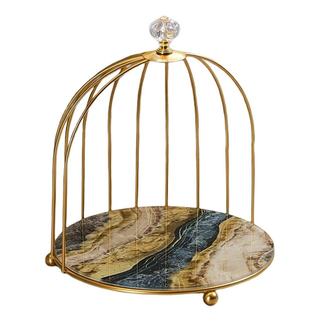 Billuyoard Iron Bird Cage Cosmetic Organizer Bathroom Holder Rack Dresser Storage Stand Type2 NO2
