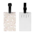 thumbnail image 2 of Luggage Tags for Suitcases, Cute Cartoon Rabbit Flower Leather Bag Luggage Tags ID Label Tags Privacy Protection Travel Bag Labels, 2 of 6