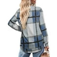 thumbnail image 4 of Womens Long Sleeve Plaid Shirts Fall Fashion Tunic Tops Outfits Dressy Casual Loose Blouses, 4 of 5